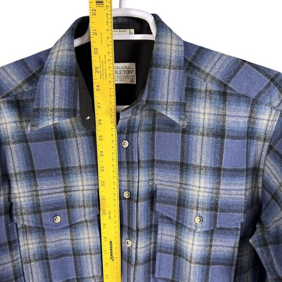 VTG Pendleton Men M 100% Wool Flannel Shacket Vintage Jacket Flannel Fully Lined - Picture 11 of 16